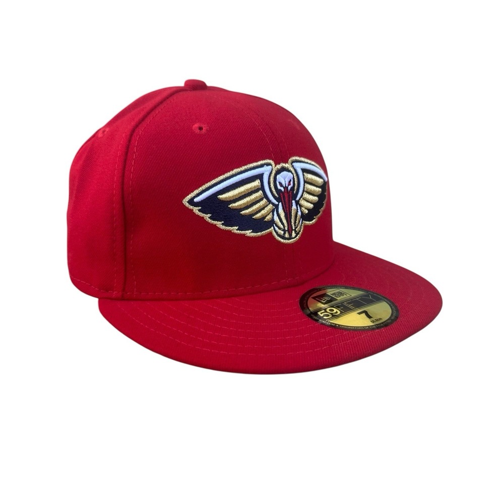 New Orleans Pelicans New Era 59FIFTY Fitted Hat Red‎ Basketball NBA NEW - Size 7